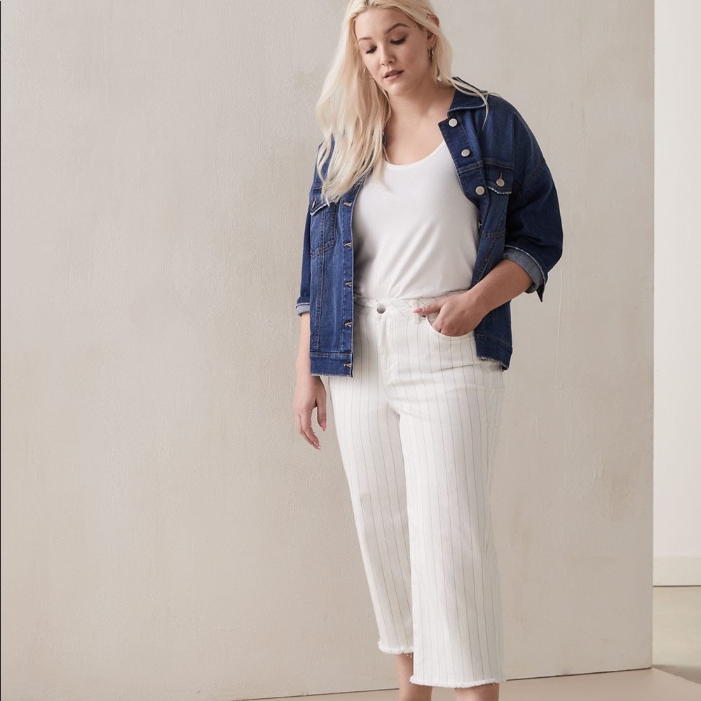 Striped Cropped Denim - Picture 3 of 8